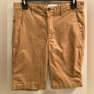 Goodfellow men’s khaki dress shorts, flat front, size 28 waist